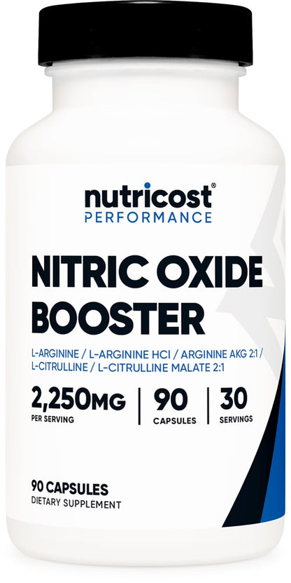 (3 Pack)  Nitric Oxide Booster (2250Mg) 90 Capsules - Gluten Free, Non-Gmo, 750Mg per Casule, 30 Servings