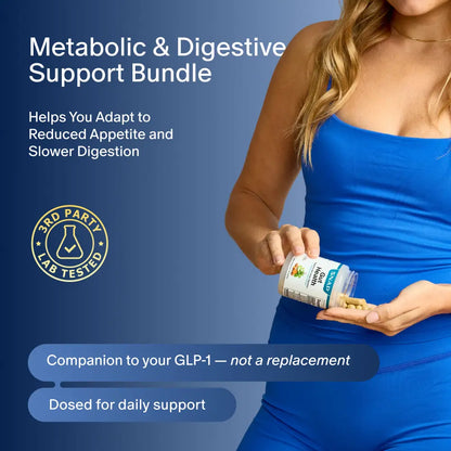 Metabolic Support Bundle - Gut Health + Berberine + Magnesium Complex - Supports Digestion, Energy & Daily Wellness - Probiotics & Essential Minerals - 3Rd Party Tested