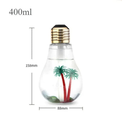 Bedroom Desktop Humidifier Compact Bulb Small Air Humidifiers Large Mist Quiet USB Aroma Essential Oil Diffuser Mini Ultrasonic