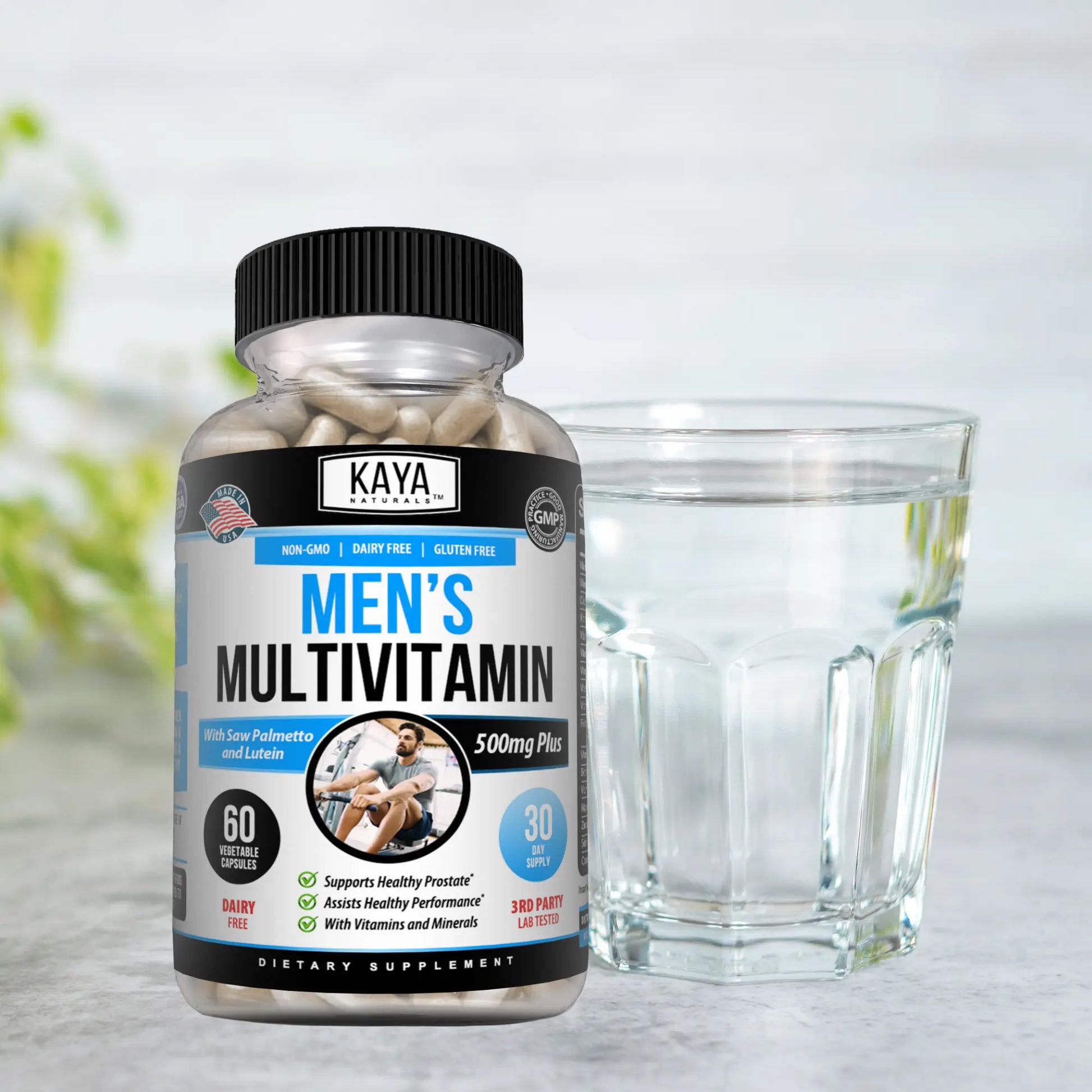 Kaya Naturals Multivitamin for Men - Men'S Prostate Multivitamin - Multi Mineral Daily Supplement - Pills for Men - Supports Healthy Prostate - Vitaminas Para Hombres - 60 Veggie Capsules