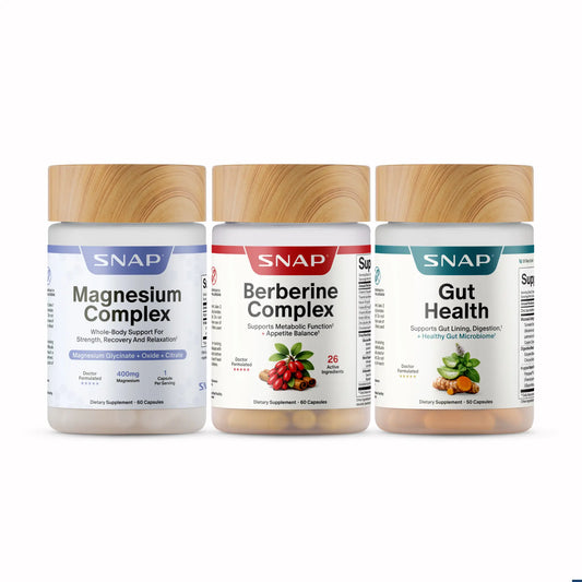 Metabolic Support Bundle - Gut Health + Berberine + Magnesium Complex - Supports Digestion, Energy & Daily Wellness - Probiotics & Essential Minerals - 3Rd Party Tested