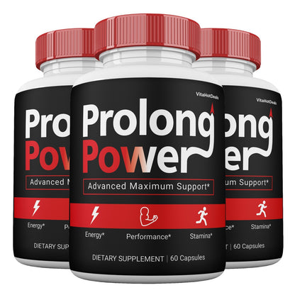 Prolong Power Capsules for Men, Max Strength Male Supplement Pills (3 Pack)