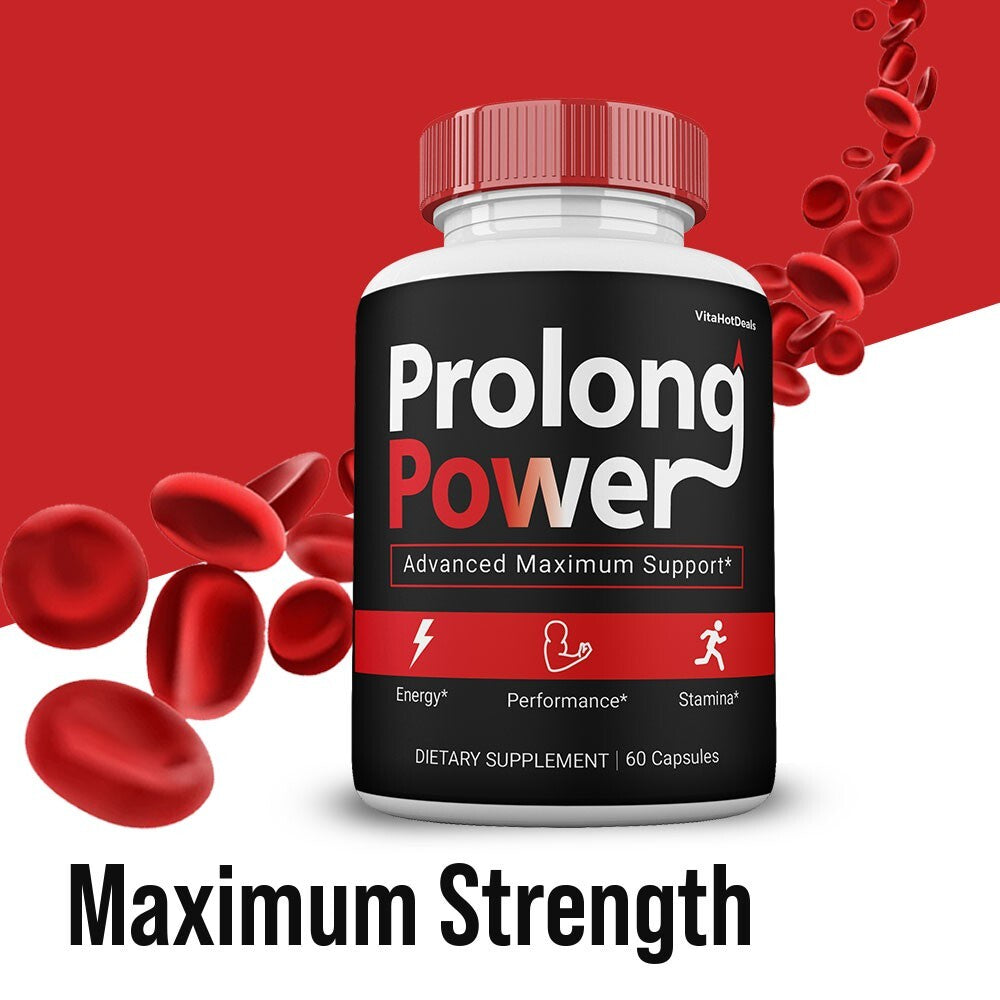 Prolong Power Capsules for Men, Max Strength Male Supplement Pills (3 Pack)