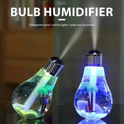 Bedroom Desktop Humidifier Compact Bulb Small Air Humidifiers Large Mist Quiet USB Aroma Essential Oil Diffuser Mini Ultrasonic